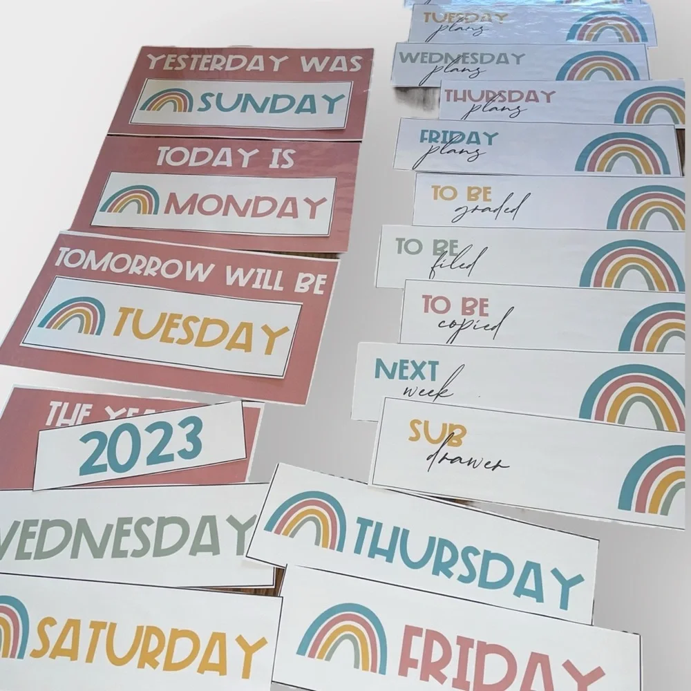 Boho Rainbow Classroom Decor